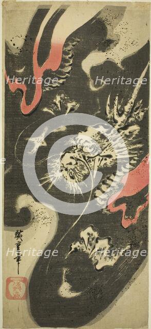 Dragon in clouds, c. 1830s. Creator: Ando Hiroshige.