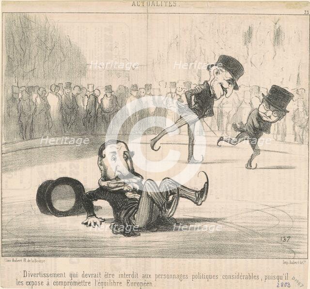 Divertissement qui devrait être interdit ..., 19th century. Creator: Honore Daumier.