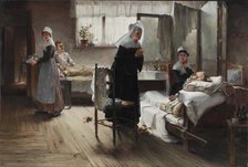 Evangeline Discovering her Affianced in the Hospital, between 1887 and 1889. Creator: Samuel G Richards.