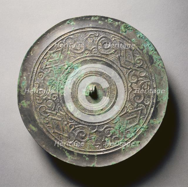 Mirror with Serpentine Interlaces and Angular Meanders, early 5th-late 3rd century BC. Creator: Unknown.