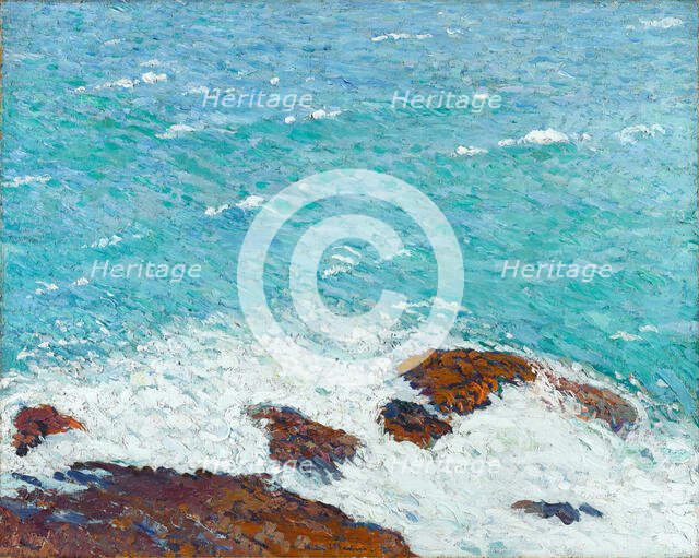 Sea and rocks. Creator: Martin, Henri (1860-1943).