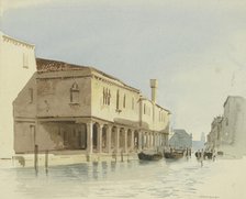Channel section in Murano, 1851. Creator: Carl Theodor Reiffenstein.
