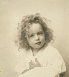 Portrait of a young girl with tousled hair, c1900. Creator: Misses Selby.