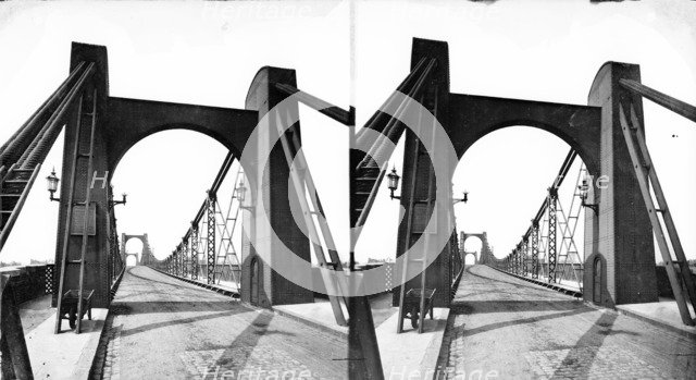 Lambeth Bridge, Lambeth, London, c1870-1900. Artist: York & Son