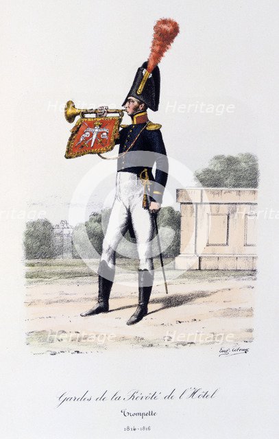 'Gardes de la Prevote de l'Hotel, Trumpeter', 1814-16 Artist: Eugene Titeux