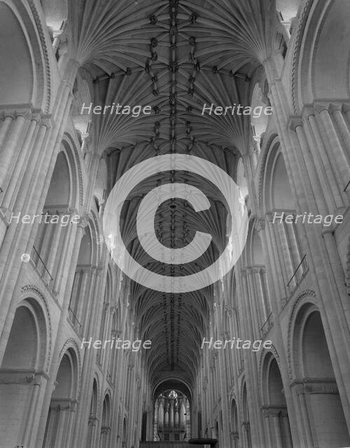Vaulted ceiling, Norwich Cathedral, Norfolk, c1955.  Creator: Arthur Charles Kirby Ware.