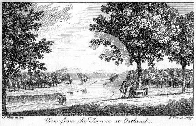 'View from the Terrace at Oatland', 18th century.Artist: Francois Vivares