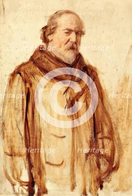 Gentleman In Fur Coat, c1890s. Creator: George Reid.