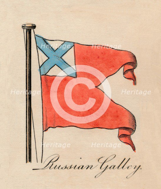 'Russian Galley', 1838. Artist: Unknown.