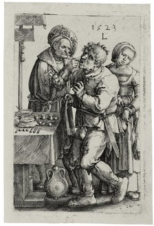 The Dentist, 1523. Artist: Leyden, Lucas, van (1489/94-1533)
