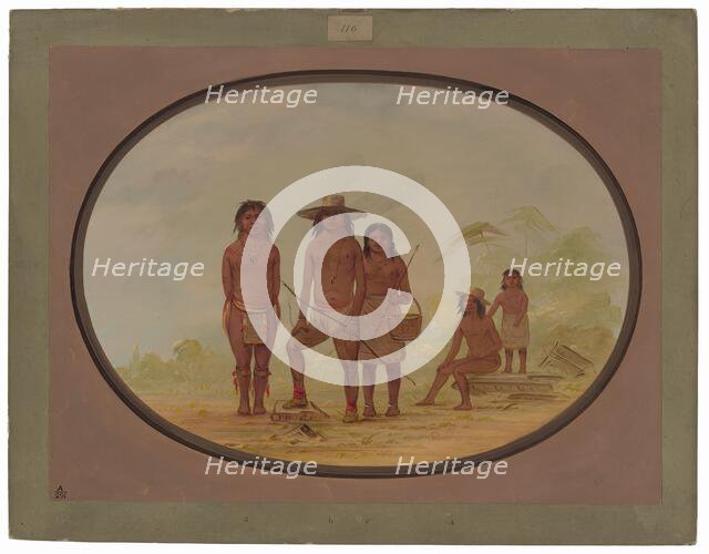 Five Maya Indians, 1855/1869. Creator: George Catlin.