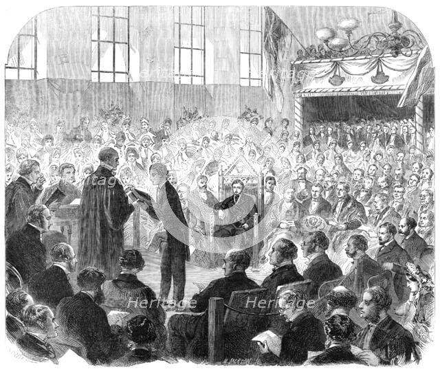 The Prince of Wales at the Apposition of St. Paul's School, on Wednesday, June 15, 1864.  Creator: Mason Jackson.