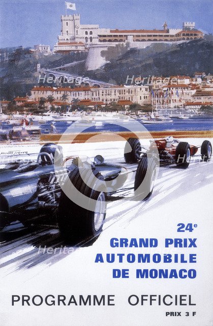 The official programme for the 24th Monaco Grand Prix, 1966. Artist: Michael Turner
