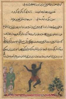 Page from Tales of a Parrot (Tuti-nama): Twenty-second night: The court jester…, c. 1560. Creator: Unknown.