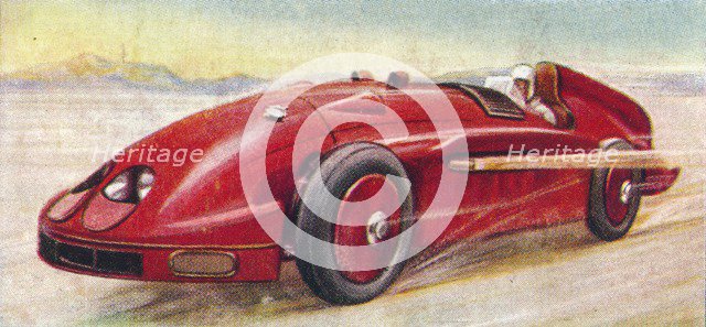 ''Speed of the Wind (Captain G. E. T. Eyston & A. Denly)', 1938. Artists: George Eyston, Unknown.