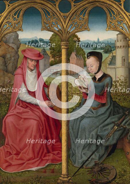 St Jerome and St Catherine of Alexandria, c.1480-c.1490. Creator: Anon.