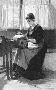''Lacemaking"; after William H Weatherhead, R.I.',1890. Creator: Unknown.