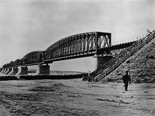 West Siberian Railroad. Bridge Over the Ob River. 360 Sazhens (0.5 Mile) Long. Main View, 1892-1896 Creator: Unknown.