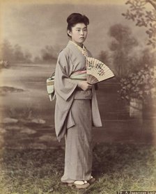 A Japanese Lady, 1870s-1890s. Creator: Kusakabe Kimbei.