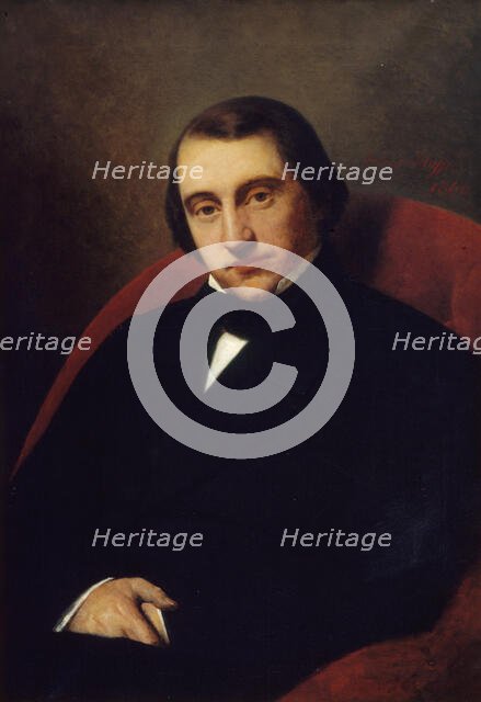 Portrait of Ernest Renan, 1860. Creator: Henry Scheffer.