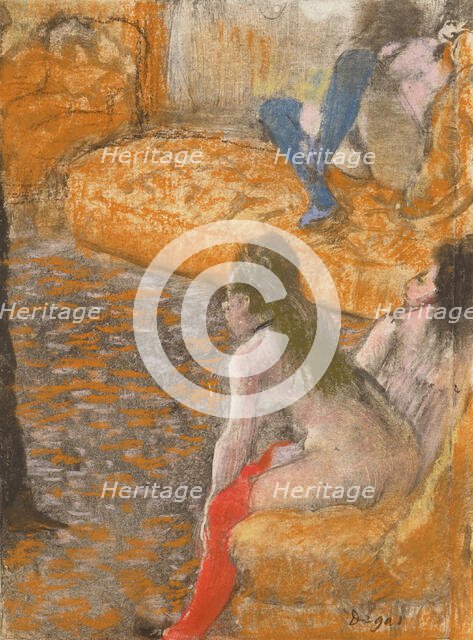 Attente d'un client (Waiting for a client), c1879. Creator: Degas, Edgar (1834-1917).
