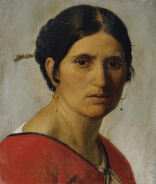 Italian peasant woman, undated. (c1850s) Creator: Joseph Mathias Trenkwald.