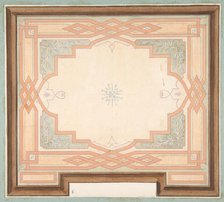 Design for a ceiling, second half 19th century. Creators: Jules-Edmond-Charles Lachaise, Eugène-Pierre Gourdet.