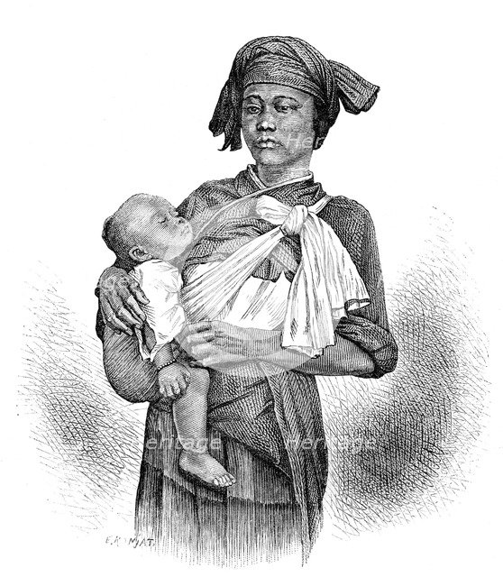 'Pepo-Hoan woman and child', c1890. Artist: Unknown