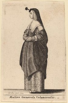 Mulier Generosa Coloniensis, 1643. Creator: Wenceslaus Hollar.