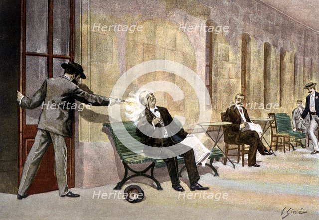 Murder of Antonio Canovas del Castillo in the Health Resort of Santa Agueda (Guipúzcoa), by the I…