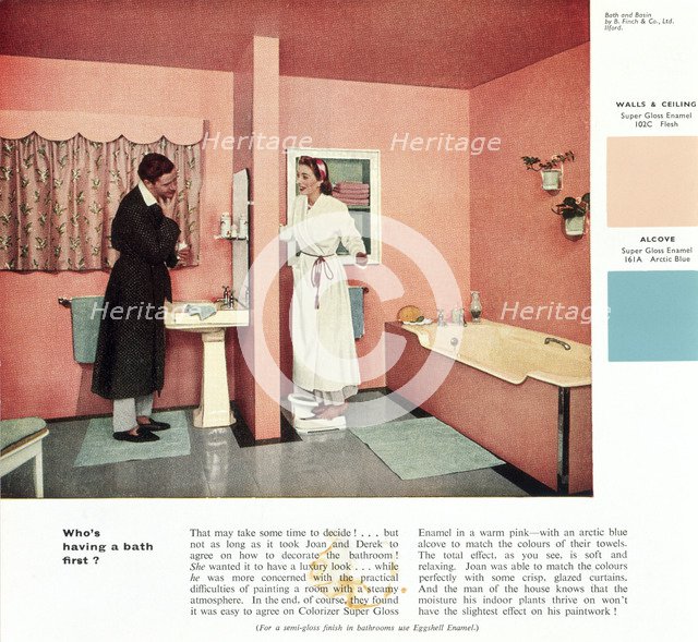 'Who's having a bath first?', 1950s. Artist: Unknown