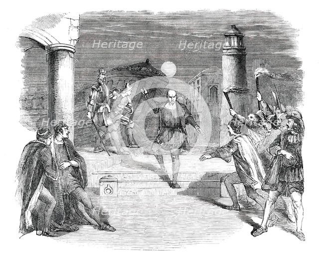 Scene from the Play of "Fiesco", at Drury-Lane Theatre, 1850. Creator: Unknown.