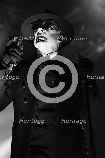 Dave Vanian, The Damned live at Alexandra Palace, London, Apr 2023. Creator: Annapaola Marchesani.