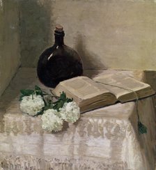 'Still life with a Book', late 19th or 20th century. Artist: Johannes Hansch