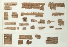 Papyri Fragments, Coptic, 7th century. Creator: Unknown.