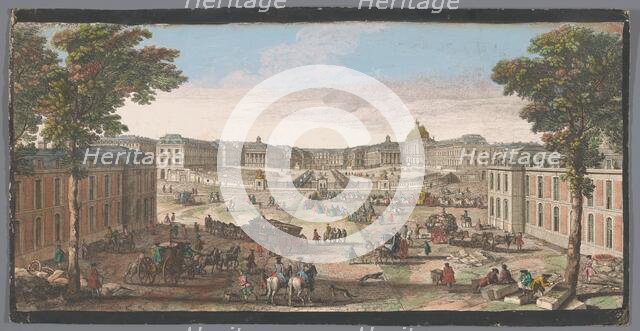 View of the front of the Palace of Versailles, 1700-1799. Creator: Anon.