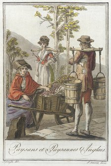 Costumes de Différents Pays, 'Paysans et Paysannes Anglais', c1797. Creators: Jacques Grasset de Saint-Sauveur, LF Labrousse.