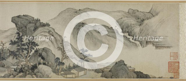 Recluse Dwellings in the Autumn Mountains, China, Ming dynasty (1368-1644), 1621. Creator: Mi Wanzhong.