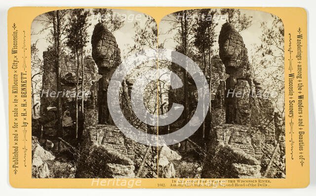 Among the Crags on Bluff beyond Head of the Dells, 1870/1908. Creator: Henry Hamilton Bennett.