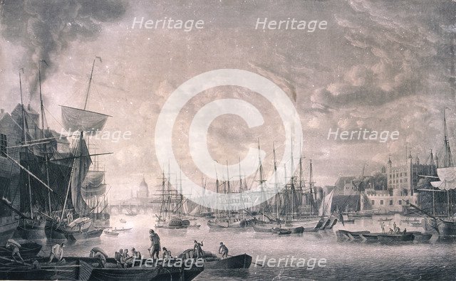 View of London from the East, 1793. Artist: Anon