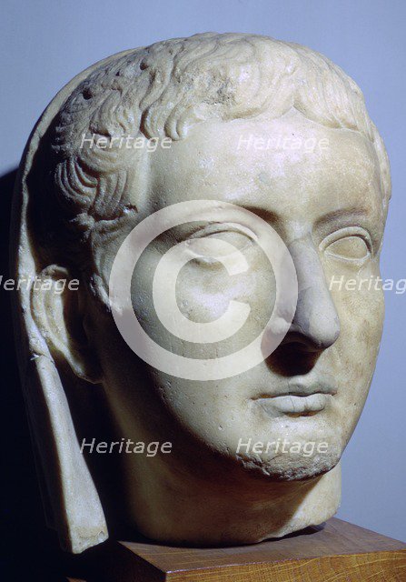 Bust of Tiberius Caesar, 1st century BC. Artist: Unknown