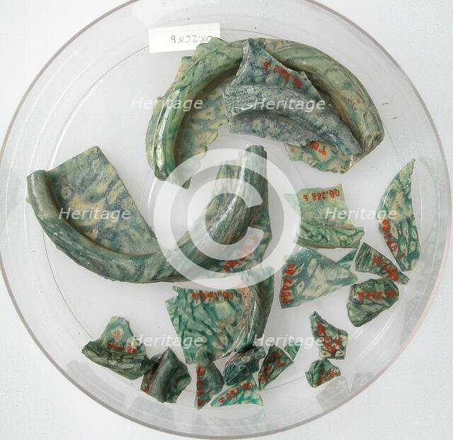 Glass Fragments, Coptic, 4th-early 5th century. Creator: Unknown.