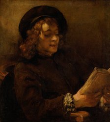 Titus van Rijn, the Artist’s Son, Reading, c. 1656. Artist: Rembrandt van Rhijn (1606-1669)