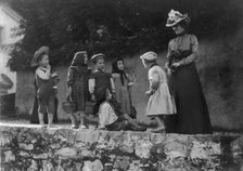 International courtesy. Italian children and wife of U.S. consul at Leghorn Italy, 1899. Creator: Frances Benjamin Johnston.