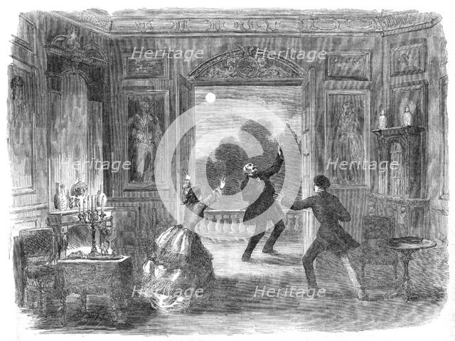 Scene from the new drama of "The Old Chateau", at the Haymarket Theatre, 1854. Creator: Unknown.
