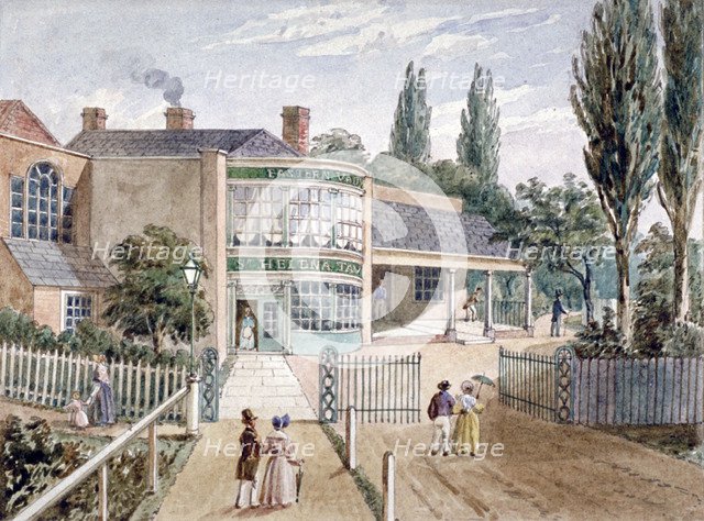 St Helena tea gardens, Lower Road, Rotherhithe, London, c1860. Artist: Anon