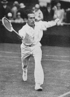 Henri Cochet, the fastest player of his time, Wimbledon, 1927. Artist: Unknown