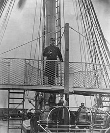 U.S.S. Pensacola, Capt. Dewey on the bridge, between 1890 and 1901. Creator: Unknown.