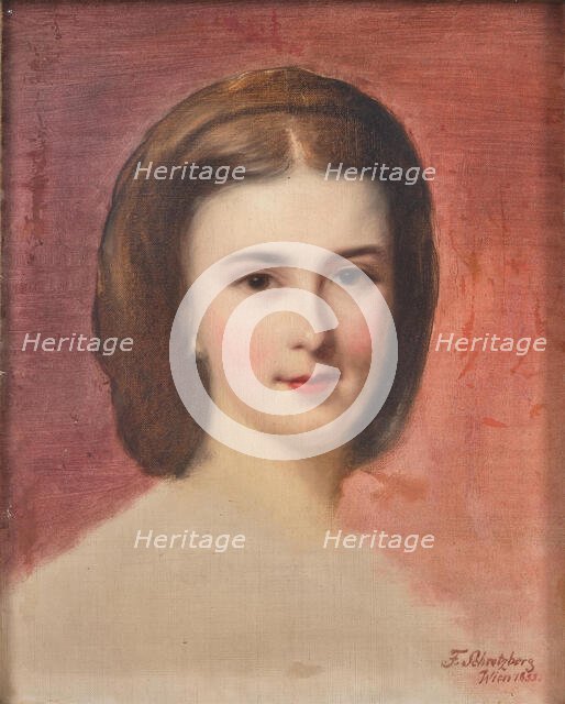 Portrait of Elisabeth of Bavaria, 1855. Creator: Schrotzberg, Franz (1811-1889).