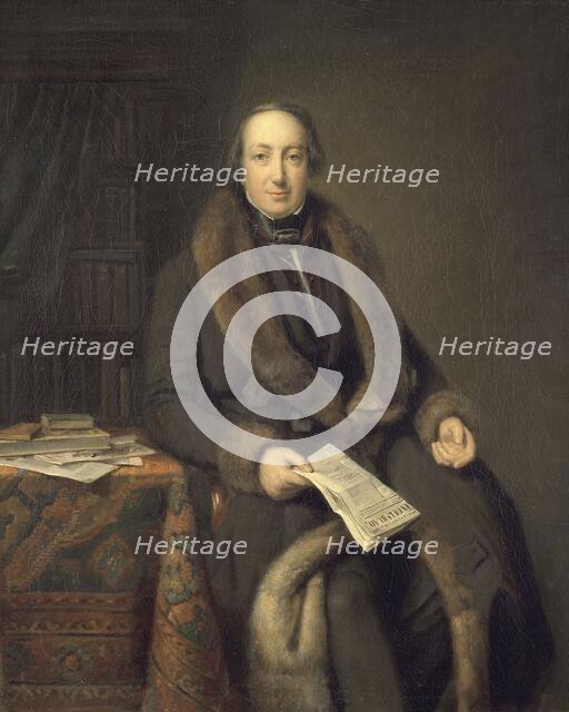 Pieter Arnold Diederichs, bookseller, founder of the 'Algemeen Handelsblad' newspaper, 1850-1860.  Creator: Johan Georg Schwartze.